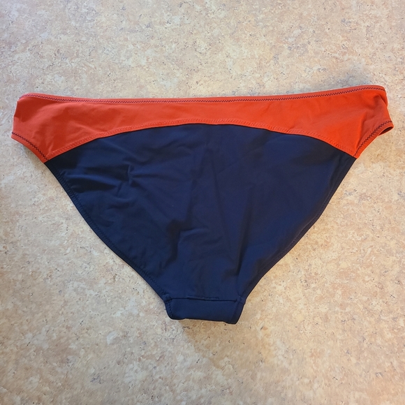 Athleta Orange and Navy Bikini Bottom in Size Large - Picture 3 of 3